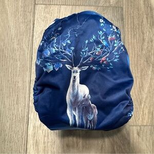 Mumsbest Reusable Cloth Diaper White Christmas Deer Pattern